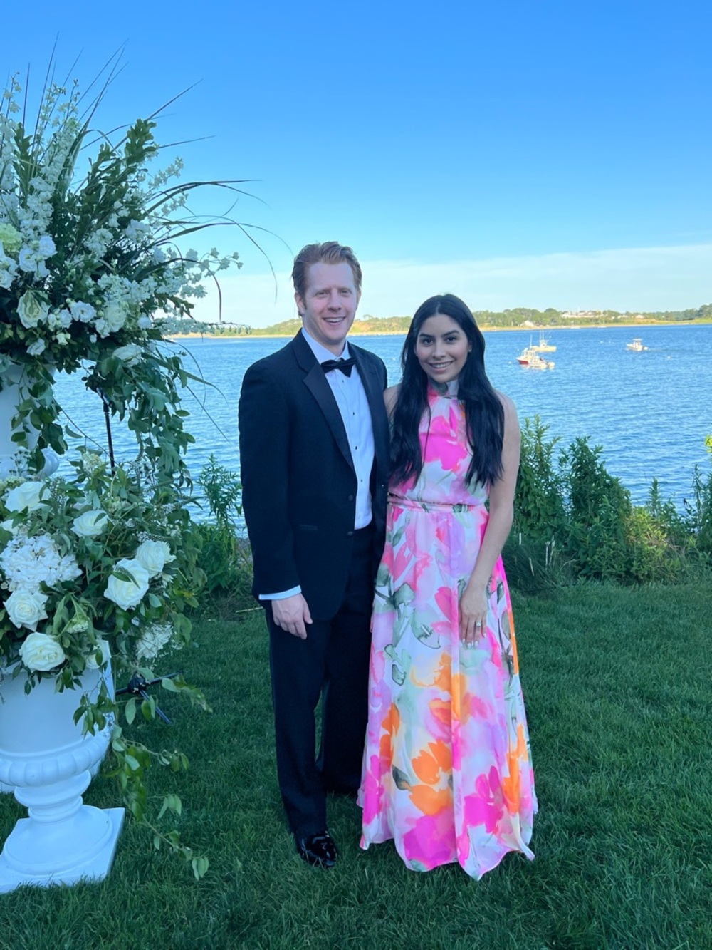 Eliza J Pink Watercolor Floral Halter Maxi Dress - Picture 8 of 8